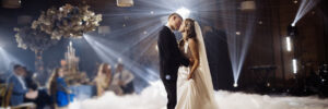 wedding couple dancing to their first dance song